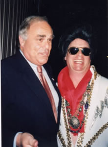 Billy as Elvis with Pennsylvania governor Rendell